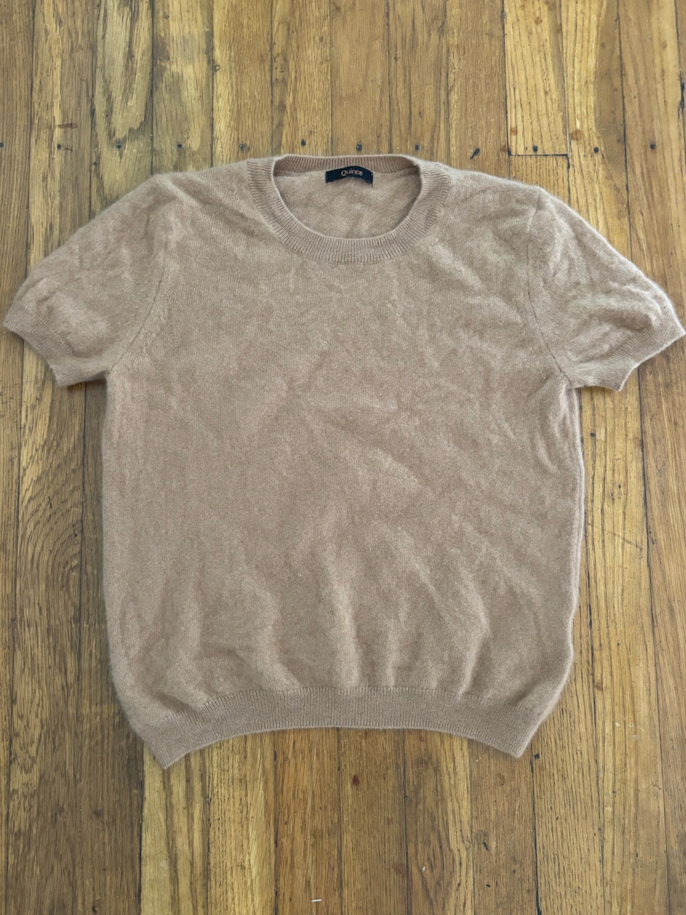 Quince 100% Mongolian Cashmere Tee - Camel Brown